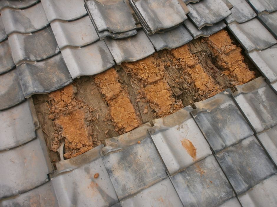 屋根土の減少