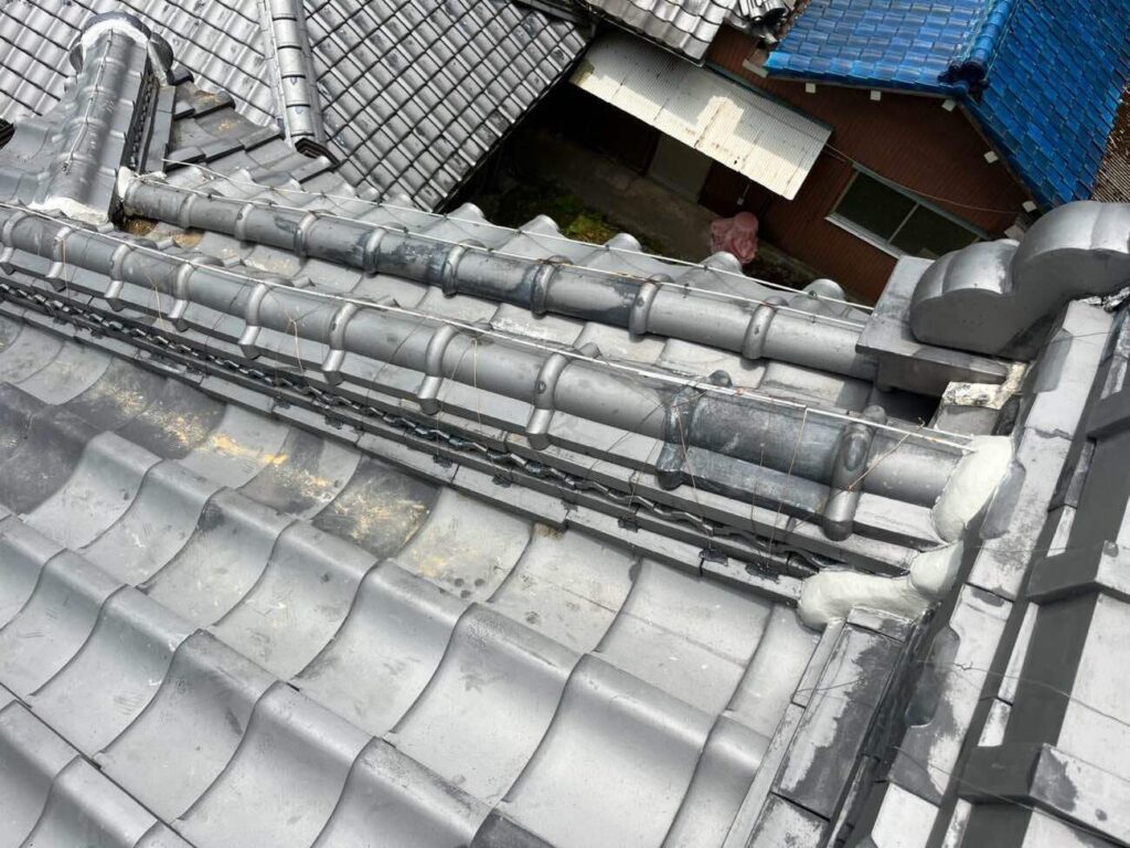 三重県津市白山町 S様　降棟部分積み直し工事【瓦】